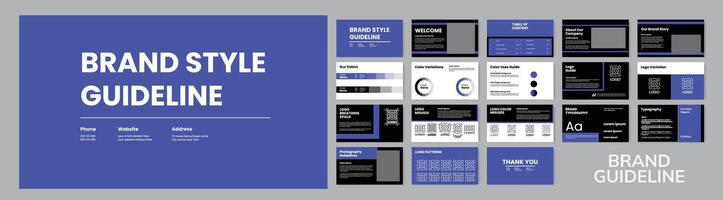 Style Guide Template for Branding Guidelines vector