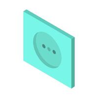 Isometric socket on a background vector