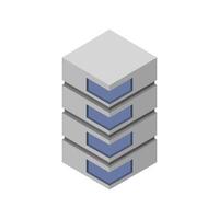 Isometric Skyscraper Icon On Background vector