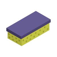 Isometric sponge on a background vector