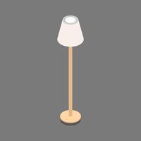 Isometric floor lamp on a background vector