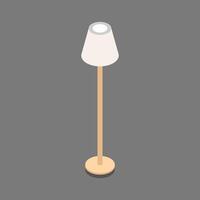 Isometric floor lamp on a background vector