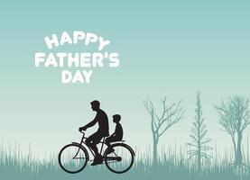 AI generated Happy Father's Day themed silhouette vector art design depicting Vector