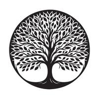 AI generated Tree of Life silhouette vector illustration