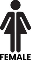 minimal stick female icon vector black color silhouette, white background 7