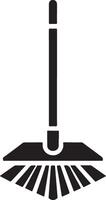 minimal Floor mop icon symbol, flat illustration, black color silhouette, white background 12 vector