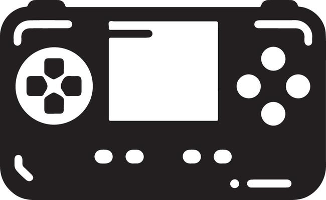 minimal Game console icon symbol, flat illustration, white background 21