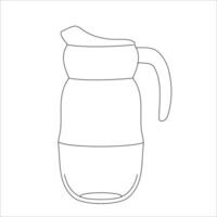 Single element milk frother in doodle style. Doodle vector illustration for cafe,