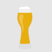 Glass of Beer on White Background vector