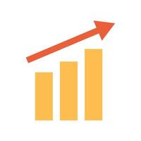 Upward Trend in Bar Chart vector