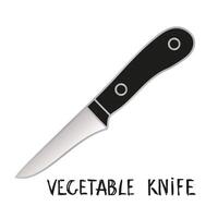 Black and White Vegetable Knife vector