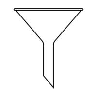 Icon filter funnel for pouring liquid into thin neck dish vector