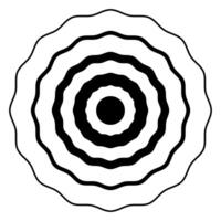 Round wavy pattern target, wavy target for shooting range vector