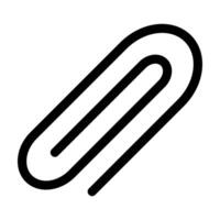 Paper clip icon, cartoon clip for holding paper sheets together vector