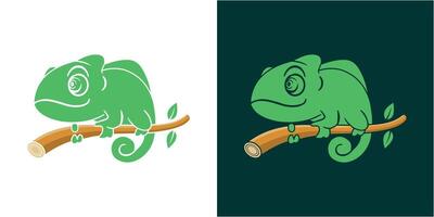 Simple Chameleon Vector Design Template