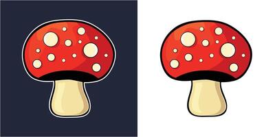 Mushroom Design Template Vector Illustration