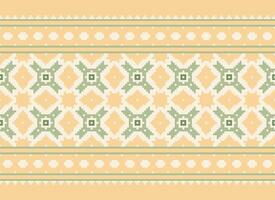 A Floral pixel art pattern on grey background.geometric ethnic oriental embroidery vector illustration. pixel style, abstract background, cross stitch.design for texture, fabric, cloth, scarf, print