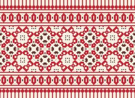 Geometric patterns of modern stylish texture. Borders in the form of a pixel ornament for embroidery, ceramic tiles and textile interior design elements. Seamless illustration vector