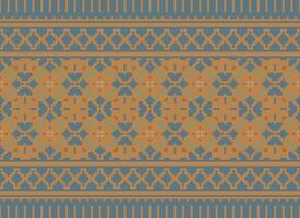 Geometric patterns of modern stylish texture. Borders in the form of a pixel ornament for embroidery, ceramic tiles and textile interior design elements. Seamless illustration vector
