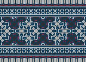 Geometric patterns of modern stylish texture. Borders in the form of a pixel ornament for embroidery, ceramic tiles and textile interior design elements. Seamless illustration vector