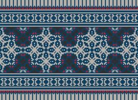 Geometric patterns of modern stylish texture. Borders in the form of a pixel ornament for embroidery, ceramic tiles and textile interior design elements. Seamless illustration vector