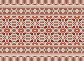 Geometric patterns of modern stylish texture. Borders in the form of a pixel ornament for embroidery, ceramic tiles and textile interior design elements. Seamless illustration vector