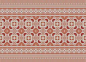 Geometric patterns of modern stylish texture. Borders in the form of a pixel ornament for embroidery, ceramic tiles and textile interior design elements. Seamless illustration vector