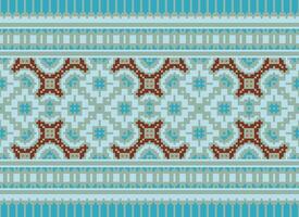 Geometric patterns of modern stylish texture. Borders in the form of a pixel ornament for embroidery, ceramic tiles and textile interior design elements. Seamless illustration vector
