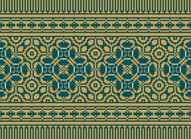 Geometric patterns of modern stylish texture. Borders in the form of a pixel ornament for embroidery, ceramic tiles and textile interior design elements. Seamless illustration vector