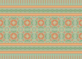 Pixel Embroidery ethnic pattern, Vector Geometric ornate background, Cross stitch retro zigzag style, pattern knitting continuous, Design for textile, fabric, ceramic, digital print