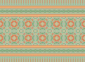 Pixel Embroidery ethnic pattern, Vector Geometric ornate background, Cross stitch retro zigzag style, pattern knitting continuous, Design for textile, fabric, ceramic, digital print