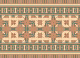 Pixel Ethnic pattern vector background. seamless pattern traditional, Design for background, wallpaper, Batik, fabric, carpet, clothing, wrapping, and textile.ethnic pattern Vector illustration.