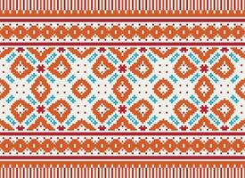 Geometric patterns of modern stylish texture. Borders in the form of a pixel ornament for embroidery, ceramic tiles and textile interior design elements. Seamless illustration vector