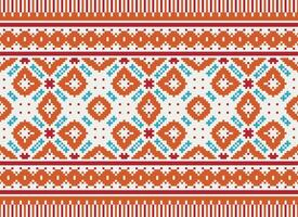 Geometric patterns of modern stylish texture. Borders in the form of a pixel ornament for embroidery, ceramic tiles and textile interior design elements. Seamless illustration vector