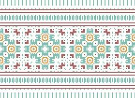 Geometric patterns of modern stylish texture. Borders in the form of a pixel ornament for embroidery, ceramic tiles and textile interior design elements. Seamless illustration vector