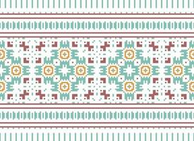 Geometric patterns of modern stylish texture. Borders in the form of a pixel ornament for embroidery, ceramic tiles and textile interior design elements. Seamless illustration vector