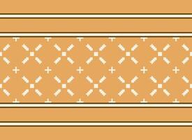 A Floral pixel art pattern on grey background.geometric ethnic oriental embroidery vector illustration. pixel style, abstract background, cross stitch.design for texture, fabric, cloth, scarf, print