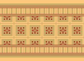 Cross Stitch Border. Embroidery Cross Stitch. Ethnic Patterns. Geometric Ethnic Indian pattern. Native Ethnic pattern.Texture Textile Fabric Clothing Knitwear print. Pixel Horizontal Seamless Vector. vector