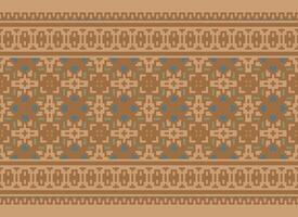 Geometric patterns of modern stylish texture. Borders in the form of a pixel ornament for embroidery, ceramic tiles and textile interior design elements. Seamless illustration vector
