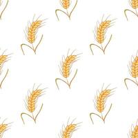Seamless pattern with wheat doodle for decorative print, wrapping paper, greeting cards, wallpaper and fabric vector