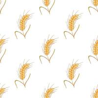 Seamless pattern with wheat doodle for decorative print, wrapping paper, greeting cards, wallpaper and fabric vector