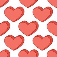 Seamless pattern with hand drawn heart doodle for decorative print, wrapping paper, greeting cards and fabric vector