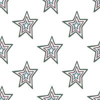 Seamless pattern with cute stars doodle for decorative print, wrapping paper, greeting cards, wallpaper and fabric vector