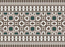 Geometric patterns of modern stylish texture. Borders in the form of a pixel ornament for embroidery, ceramic tiles and textile interior design elements. Seamless illustration vector