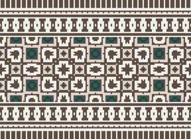 Geometric patterns of modern stylish texture. Borders in the form of a pixel ornament for embroidery, ceramic tiles and textile interior design elements. Seamless illustration vector