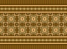 Cross Stitch pattern with Floral Designs. Traditional cross stitch needlework. Geometric Ethnic pattern, Embroidery, Textile ornamentation, fabric, Hand stitched pattern, Cultural stitching pixel art. vector