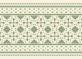 A Floral pixel art pattern on grey background.geometric ethnic oriental embroidery vector illustration. pixel style, abstract background, cross stitch.design for texture, fabric, cloth, scarf, print