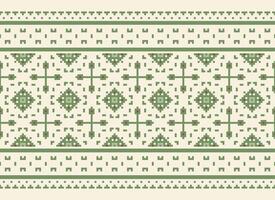 A Floral pixel art pattern on grey background.geometric ethnic oriental embroidery vector illustration. pixel style, abstract background, cross stitch.design for texture, fabric, cloth, scarf, print