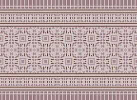 A Floral pixel art pattern on grey background.geometric ethnic oriental embroidery vector illustration. pixel style, abstract background, cross stitch.design for texture, fabric, cloth, scarf, print