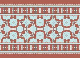 Geometric patterns of modern stylish texture. Borders in the form of a pixel ornament for embroidery, ceramic tiles and textile interior design elements. Seamless illustration vector